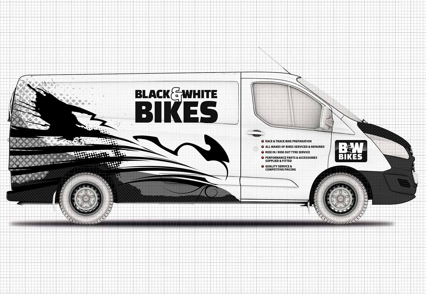 B&W Bikes – Van Graphics